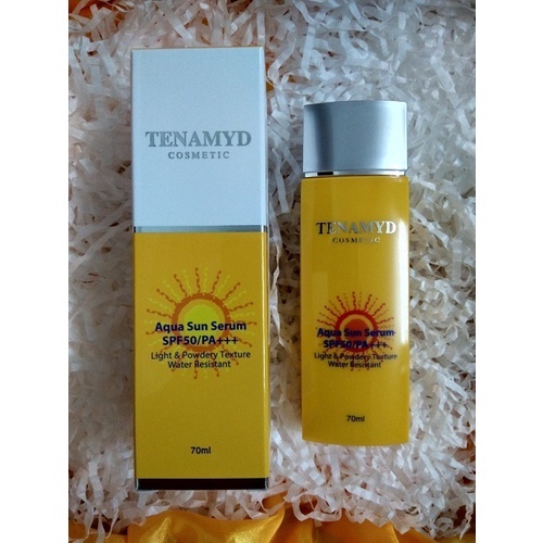 Huyết thanh chống nắng Tenamyd Aqua Sun Serum SPF 50/PA+++ Tinh chất chống nắng dạng nước chai 70ml