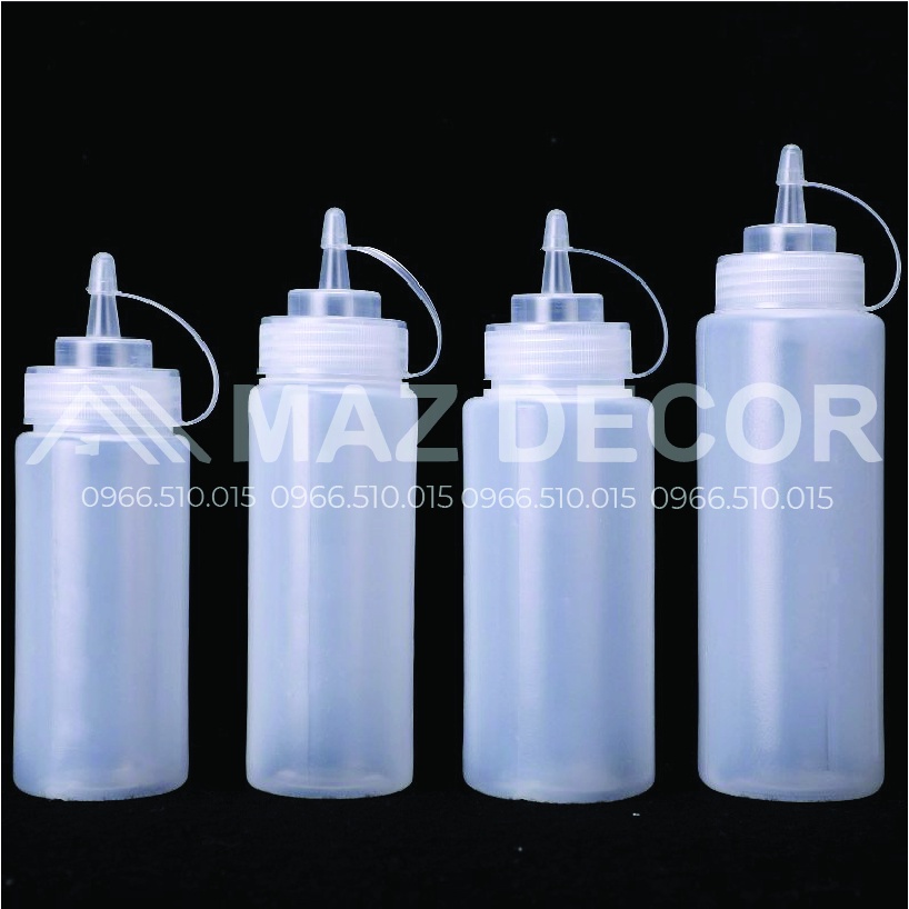 SALE GIÁ SỈ TẠI XƯỞNG Bình lọ xịt chai nhựa đựng nước sốt siro mayonnaise 250ml-500ml-650ml-1l siêu tiện dụng