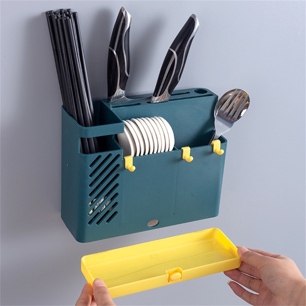 ❤️ Nitrogen071 Kệ để dao đũa muỗng dán tường ☀️ giá kệ để DAO ĐŨA MUỐNG thìa dán tường nhà bếp cao cấp Giá đỡ dao kéo treo đũa tường đa chức năng cho nhà bếp gia đình
