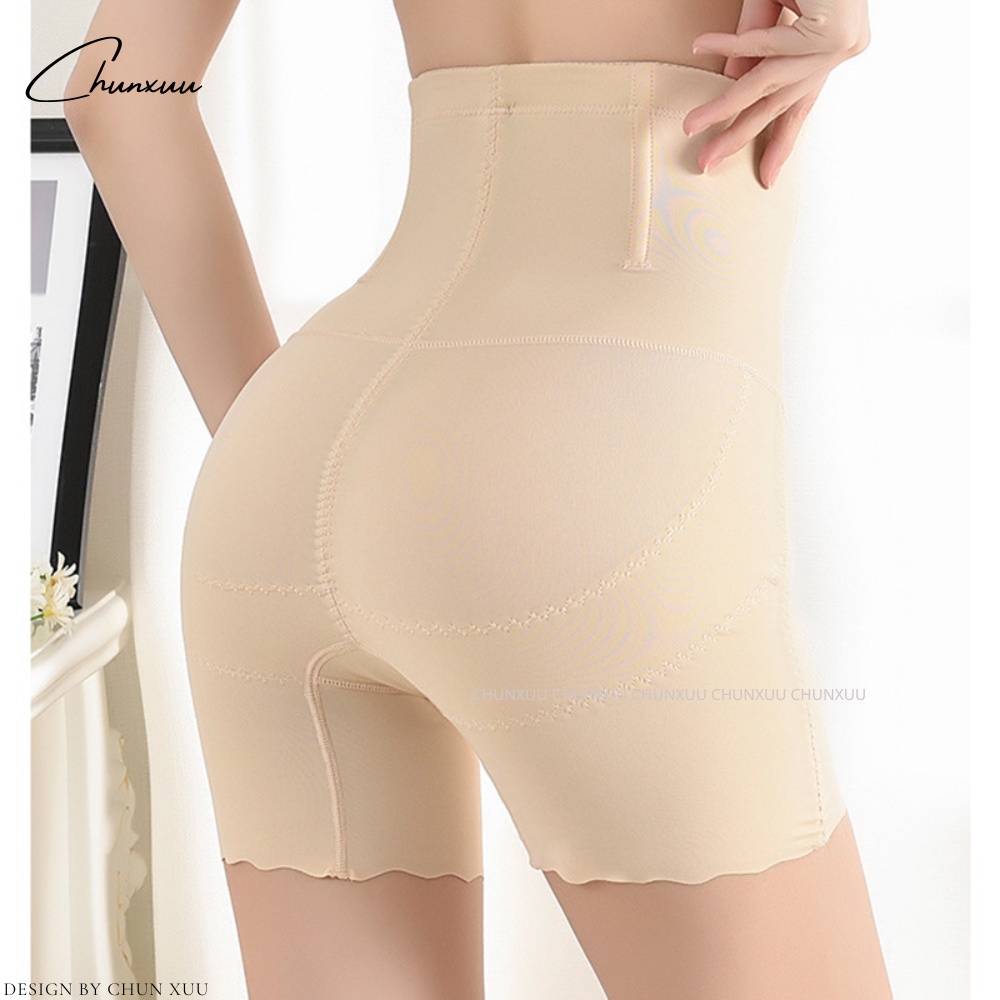 Quần lót nữ cạp cao gen bụng vải su lạnh phối ren lưới có thanh nẹp định hình chống cuộn cao cấp ChunXuu GB18