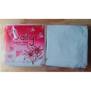 [Sale70%] Khăn giấy ăn Daily bịch 100 tờ