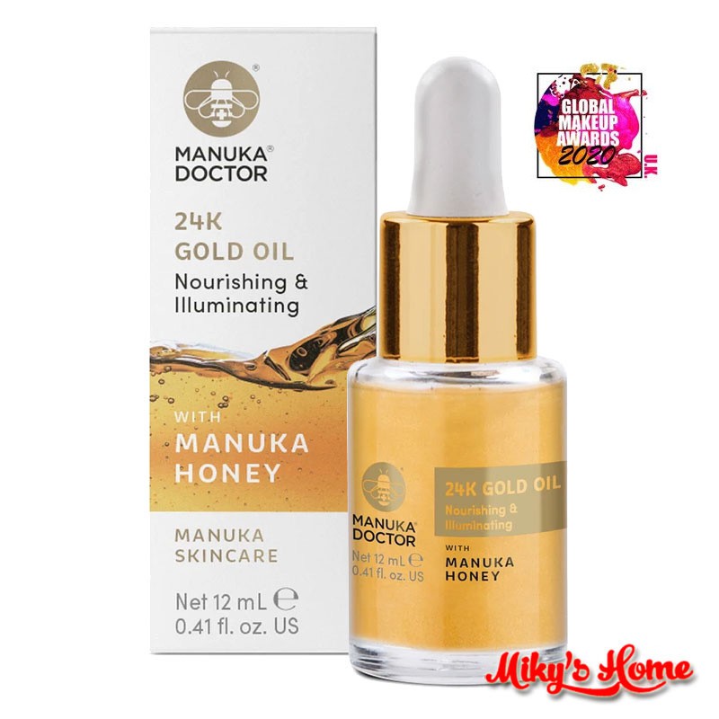 Dầu dưỡng da mặt vàng 24K Manuka Doctor 24K Gold Face Oil 12ml - UK (Anh Quốc)