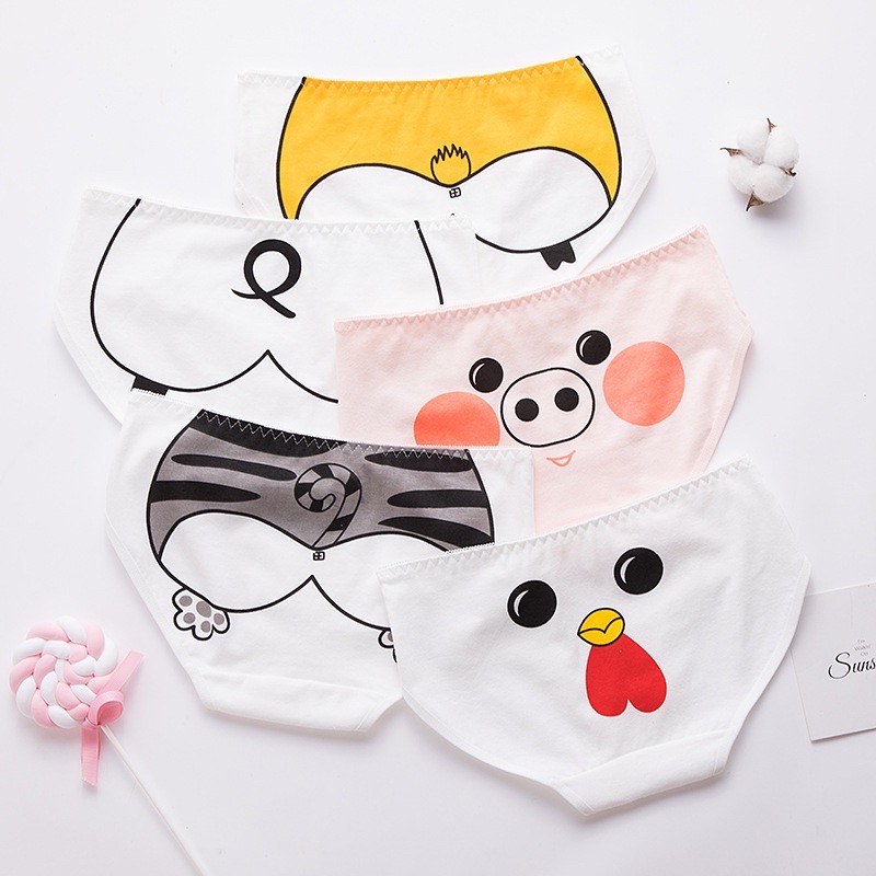 [Che Tên] [Có Size XL] SET 5 Quần Lót Bigsize Chất Cotton Mềm Cạp Thấp Cute Dễ Thương Cho Nữ TOPBRA | BigBuy360 - bigbuy360.vn