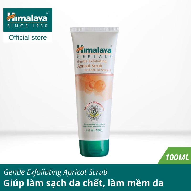 Tẩy tế bào chết trắng da mềm mịn từ quả mơ Himalaya Gentle Exfoliating Apricot Scrub 100g