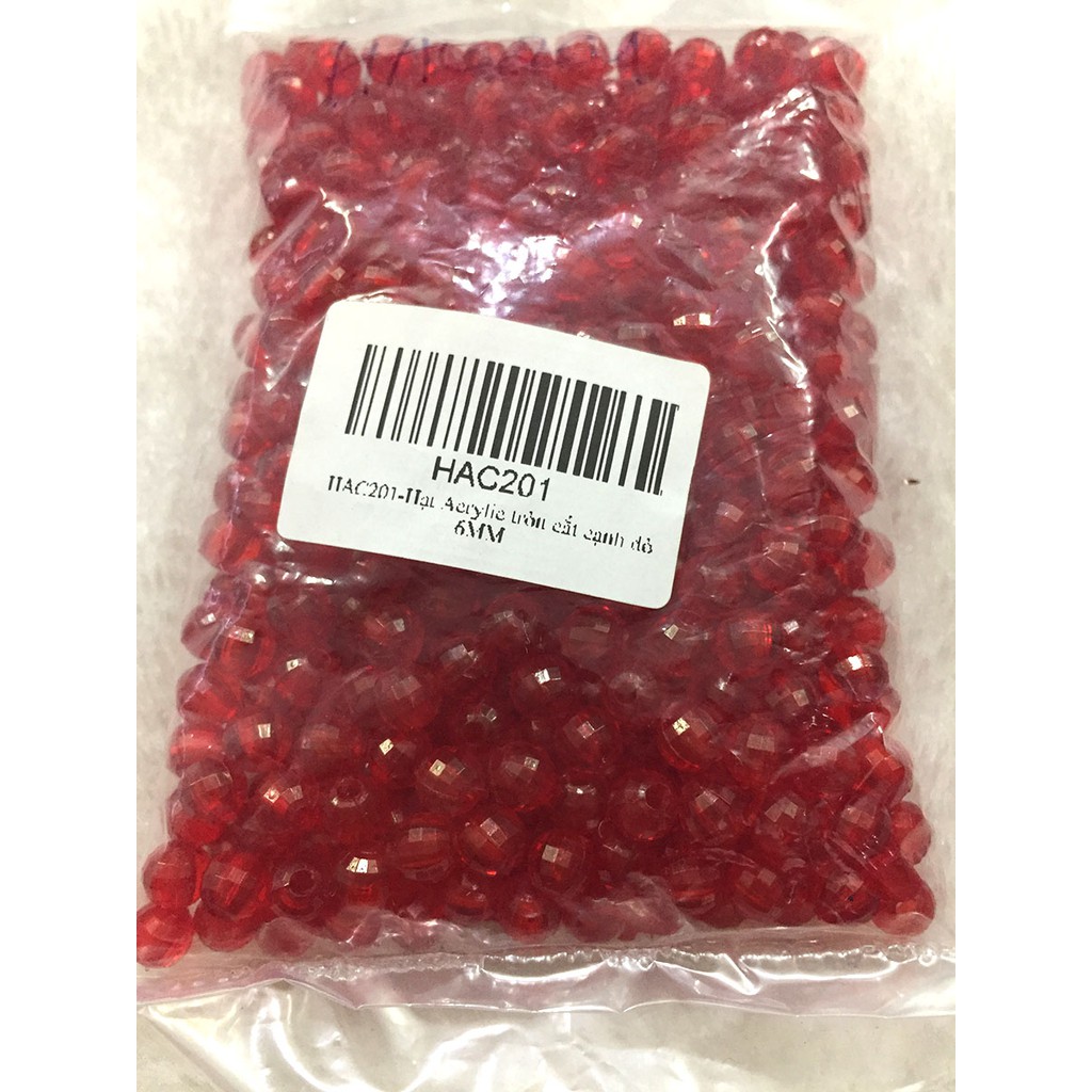 N1 - Hạt Acrylic tròn cắt cạnh , 50g/bịch.