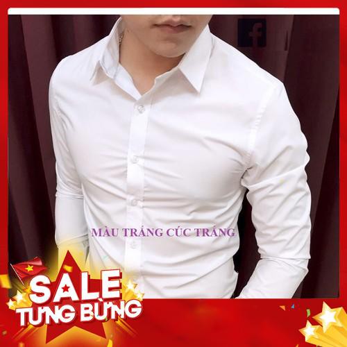 Áo sơ mi nam Đỏ Đô(CAM KẾT ĐẸP 100%) không nhăn, Sơ mi nam trơn dáng ôm Body Hàn quốc - Hàng nhập khẩu