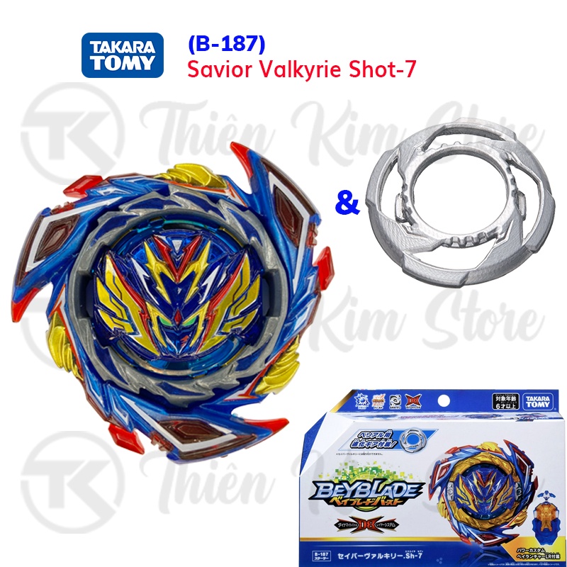 (BÁN LẺ B-187) Con Quay B-187 Savior Valkyrie Shot-7 (Không kèm đồ phóng) | Beyblade Burst DB TAKARA TOMY.