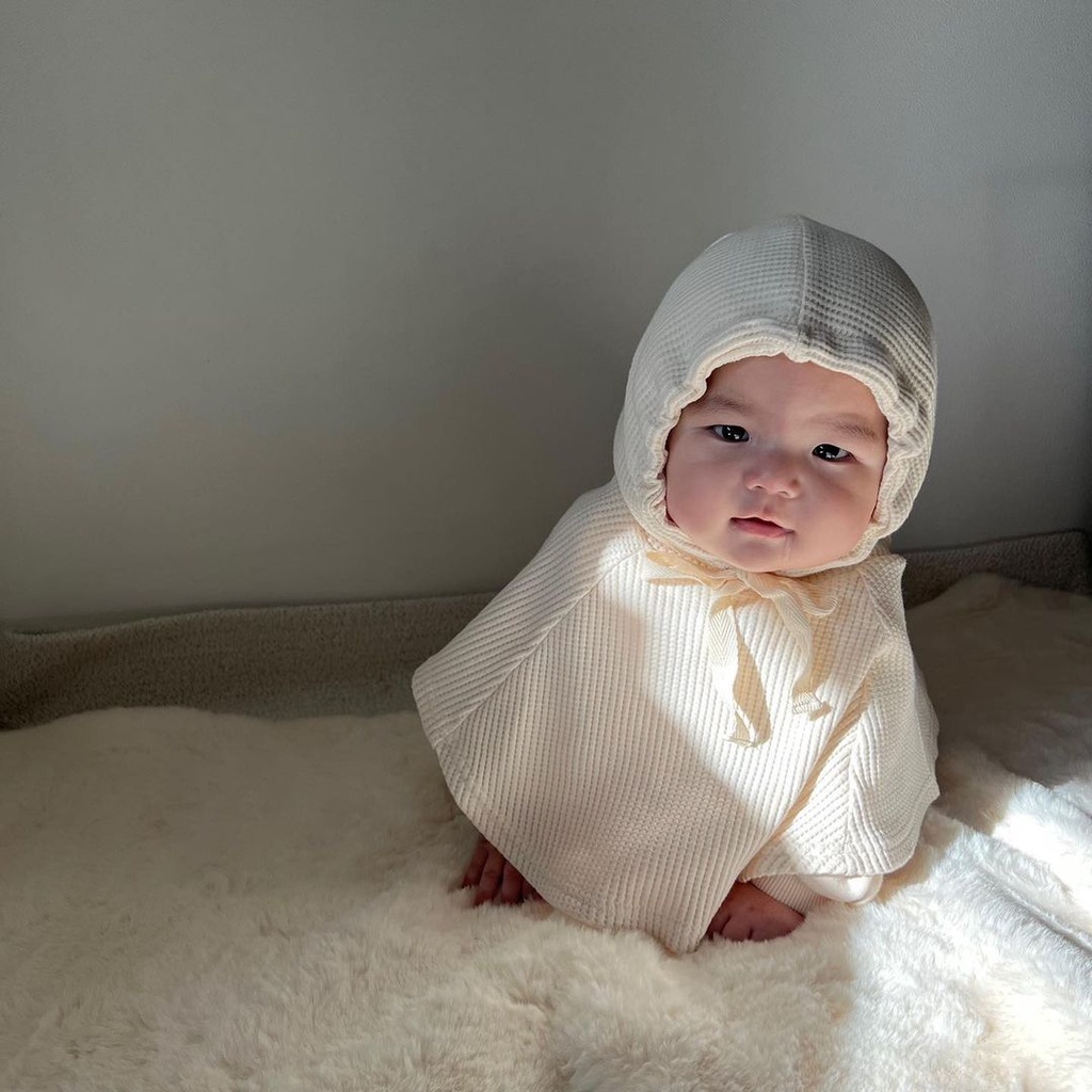 Áo Choàng cotton Có Nón Giữ Ấm Chống Gió Cho Bé 0-3 Tuổi