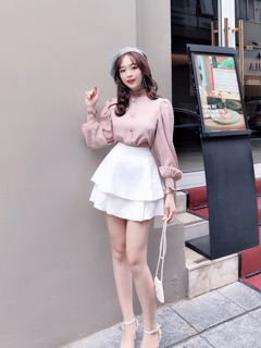 Áo cổ chun cúc ngọc A612 KYMIE