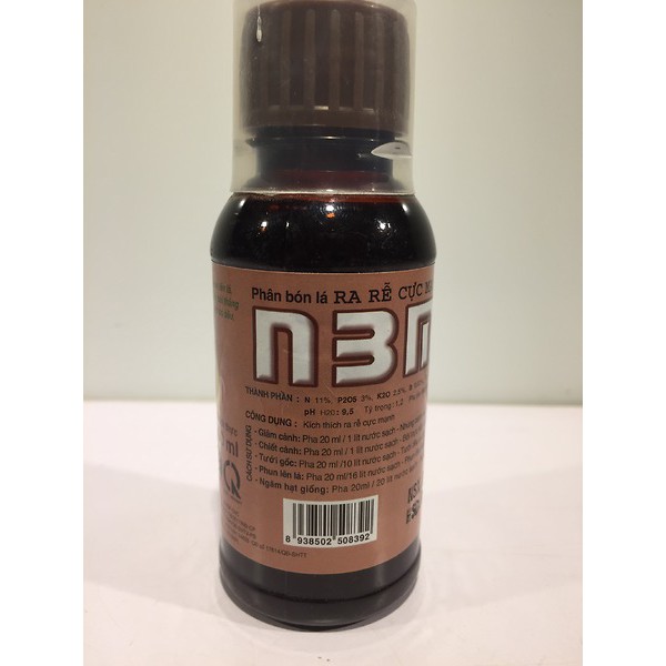 Phân bón lá NPK ra rễ cực mạnh N3M pro dạng nước - chai 100 ml