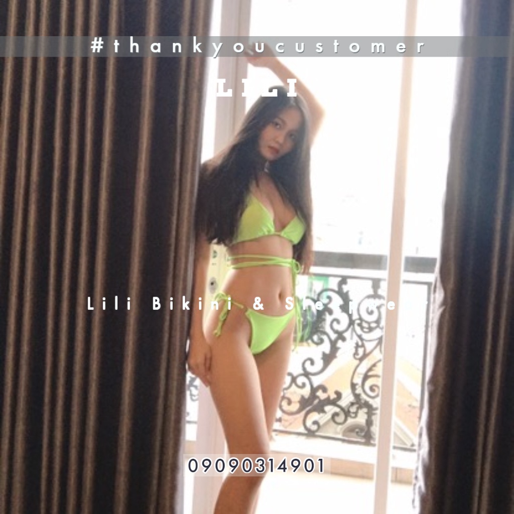 Bộ bikini nữ hai mảnh Âu Mỹ quyến rũ nhiều màu cột dây eo siêu hack dáng