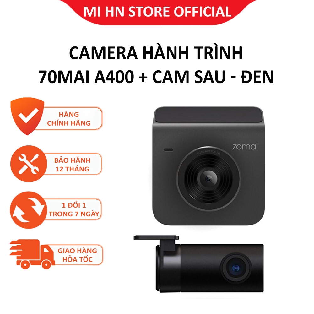 Camera hành trình ô tô Xiaomi 70mai Dash Cam A400 + Cam sau - Bảo hành 12 tháng - Shop Mi HN Offical Store