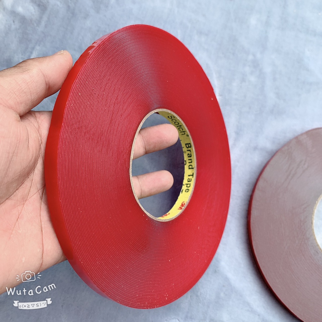 Keo 3M trong 2 mặt siêu dính cuộn 30 mét bản 1cm
