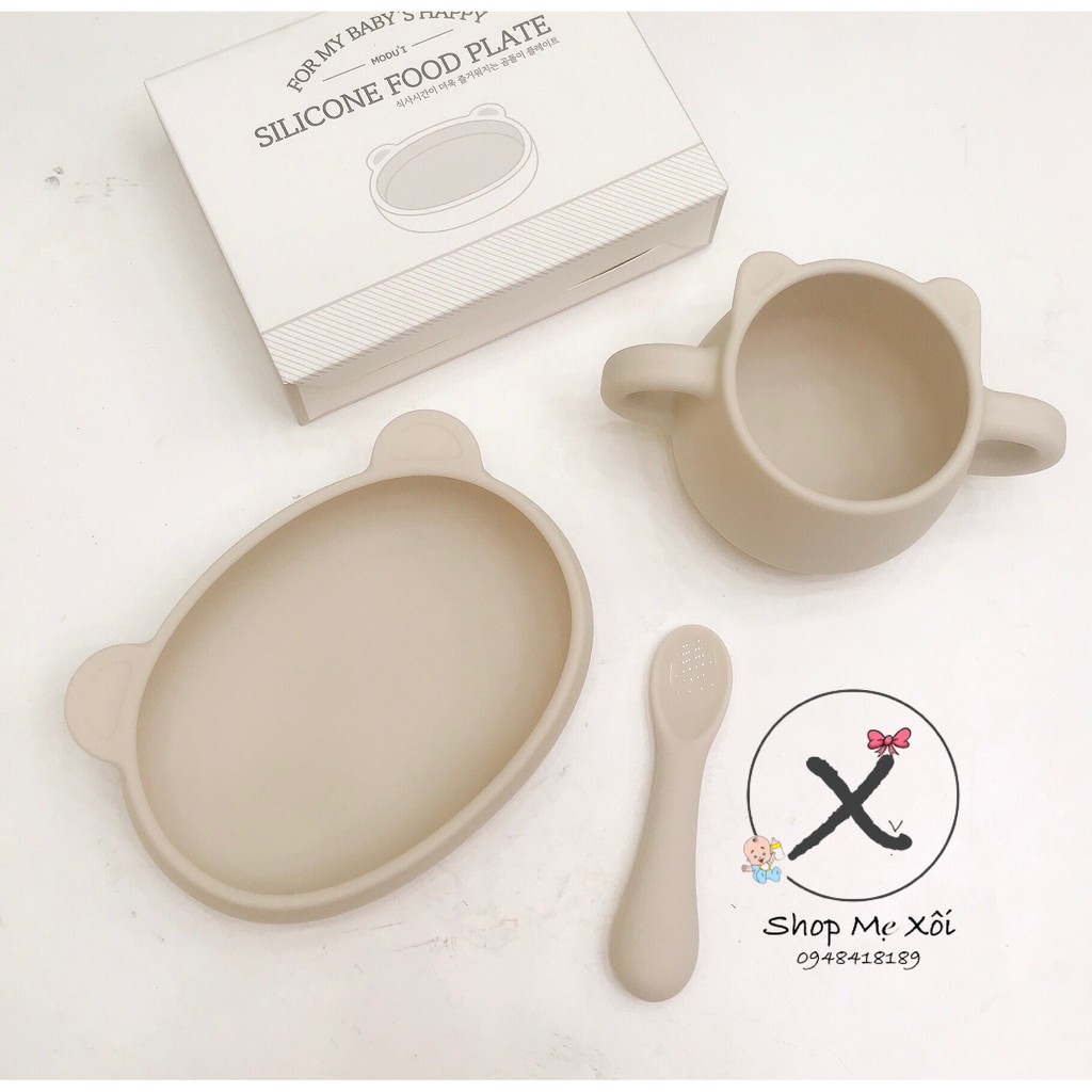 Made in Korea : Bát - Cốc - Thìa ăn dặm Blumama Modui Hàn Quốc.