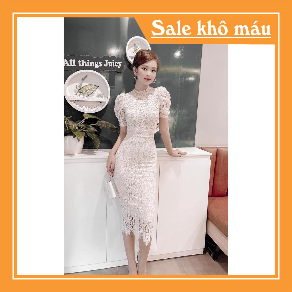 Đầm thiết kế dáng dài cổ tròn tay bồng V1840  - Đầm thiết kế dáng dài cổ tròn tay bồng ❤️NMC SHOP❤️