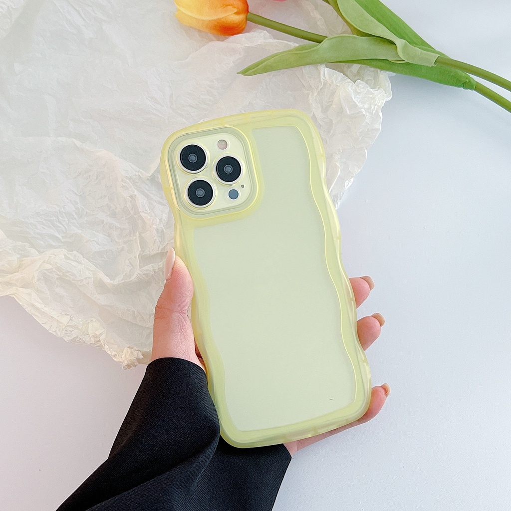 Ốp Điện Thoại Mềm Trong Suốt Màu Kẹo Chống Sốc Họa Tiết Gợn Sóng Cho Redmi K30 K40 PRO NOTE 9 10 11 PRO MI 10 11 12 PRO