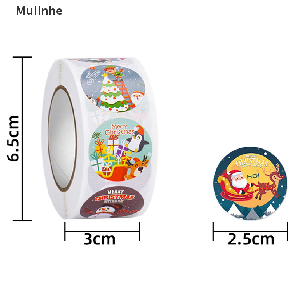 Bộ 500 Sticker Dán Trang Trí Giáng Sinh Hình Động Vật Dễ Thương