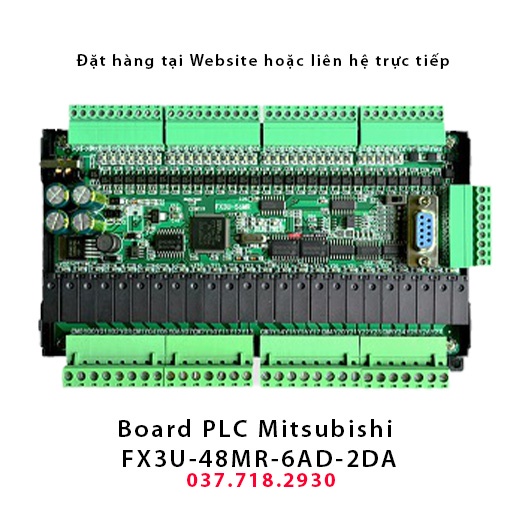 FX3U-48MR-6AD-2DA - Bộ điều khiển lập trình PLC Mitsubishi - Board PLC Mitsubishi FX3U-48MR-6AD2DA