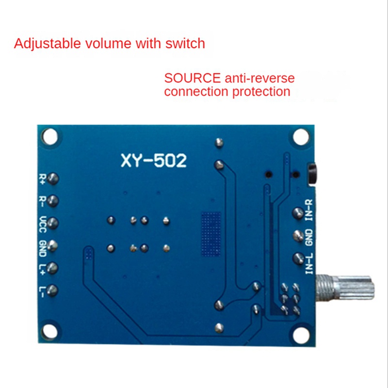 Bộ khuếch đại công suất kỹ thuật số XY-502 Mô-đun bảng mạch khuếch đại âm thanh siêu trầm 2X50W TPA3116D2 công suất cao