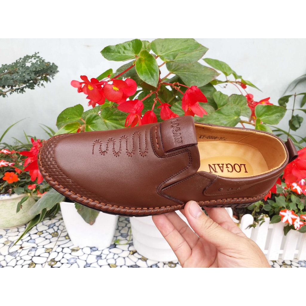 Giầy da nam cao cấp KT008, đế cao su đúc nguyên khối, da bò thật, thiết kế sang trọng, dễ phối đồ