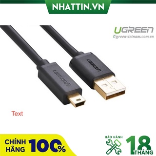 Cáp usb 2.0 to usb mini 25cm mạ vàng ugreen 10353 chính hãng