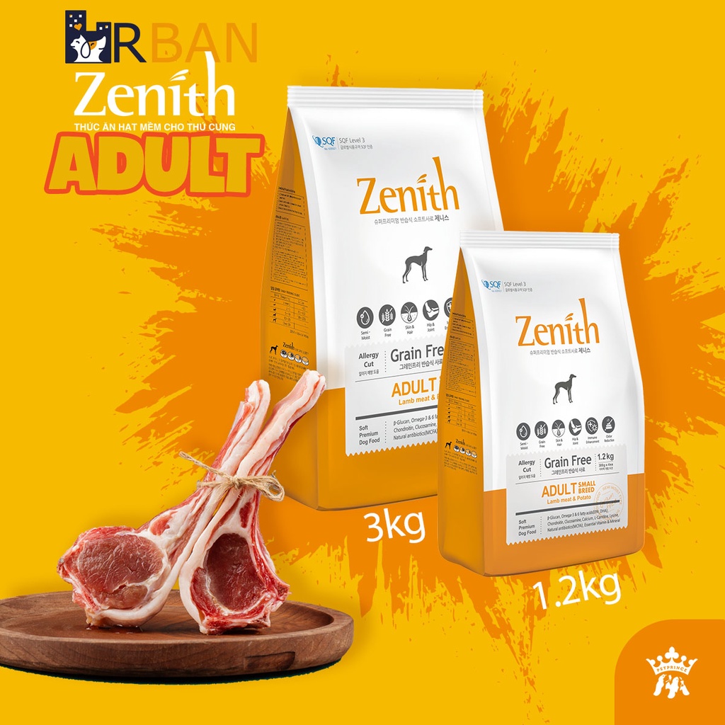 1.2Kg/3kg_THỨC ĂN HẠT MỀM CHÓ TRƯỞNG THÀNH ZENITH ADULT