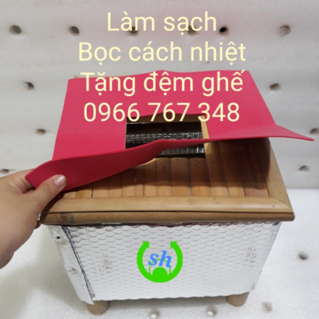 Ghế xông vùng kín bọc cách nhiệt