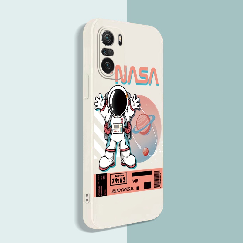 Ốp Điện Thoại Viền Vuông In Hình NASA Cho Redmi Note 11 9C 11S Redmi 10C 10A 10 Prime 5G POCO M4 Pro X3 GT F3 C31 X4 Pro