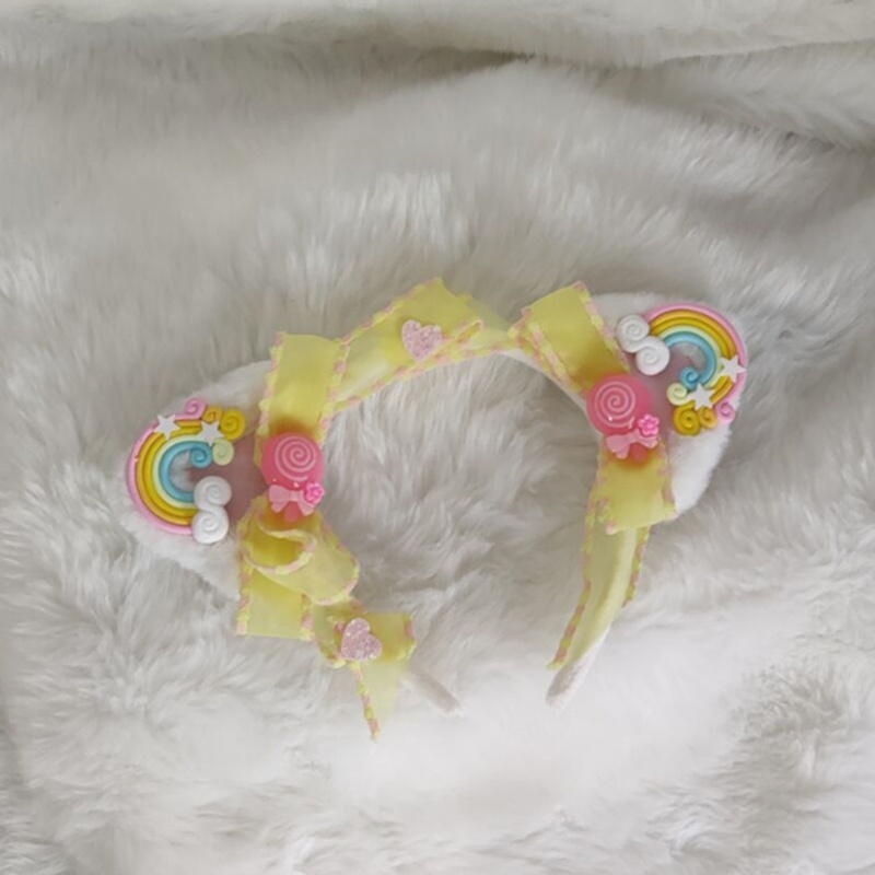 Băng Đô Nơ Tai Gấu Bông Hóa Trang Halloween