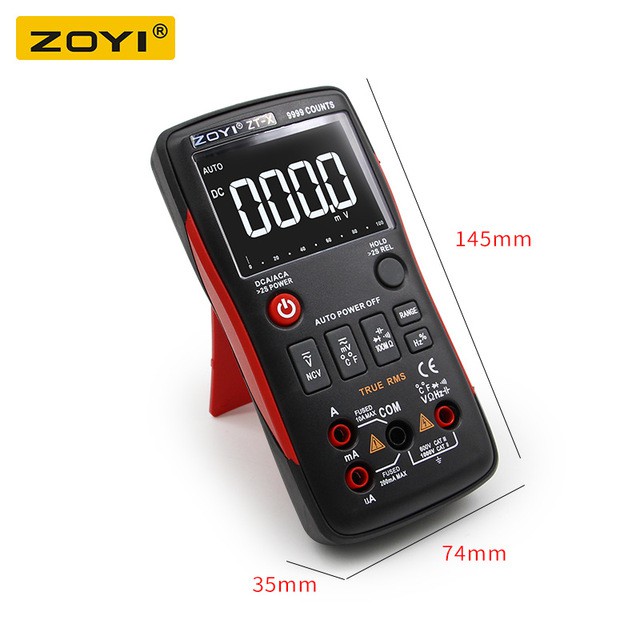 Đồng Hồ Vạn Năng Zotek Zoyi Zt-X Đo Điện, Đo Nhiệt Độ 9999 Số Đếm  Có Đèn Led