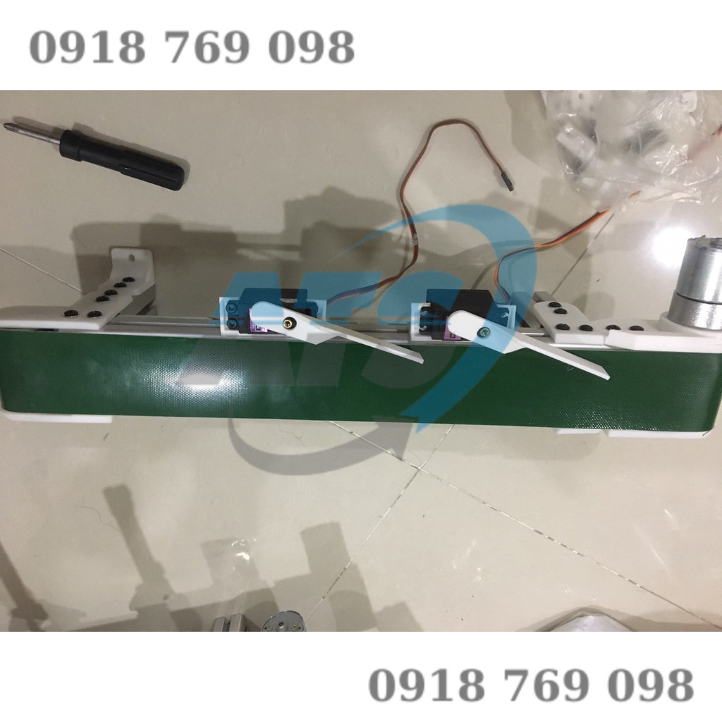 Mô hình băng tải mini và động cơ rc servo