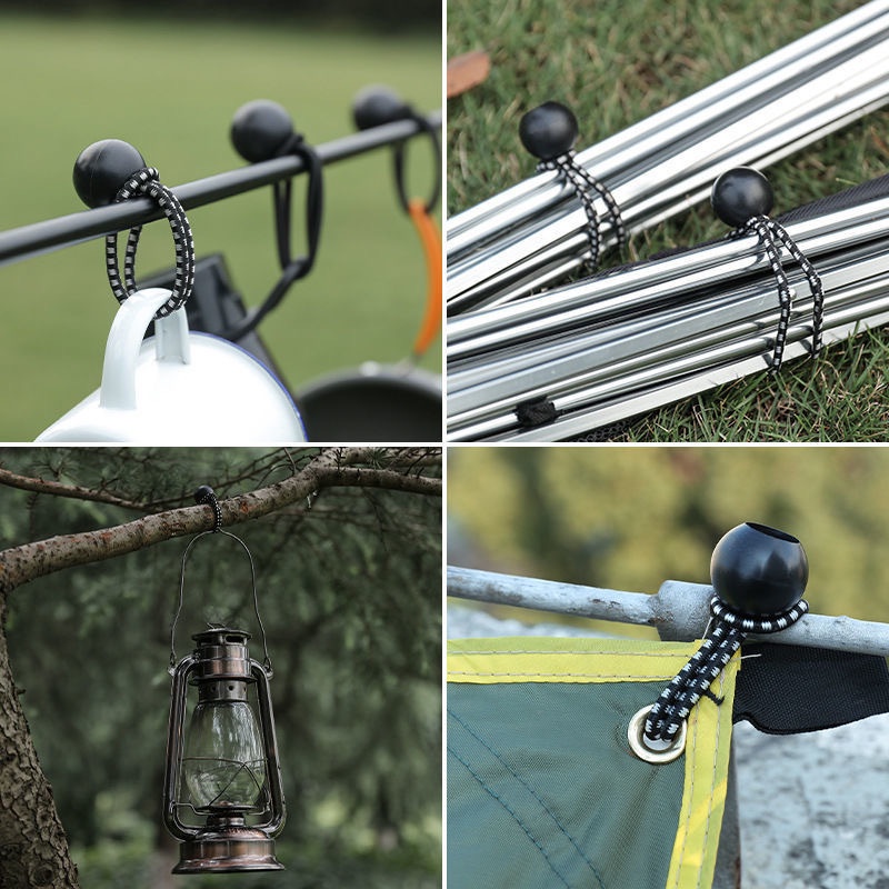 Dây Buộc Rèm Cửa/Treo Lều Co Giãn Đính Quả Cầu Dễ Thương