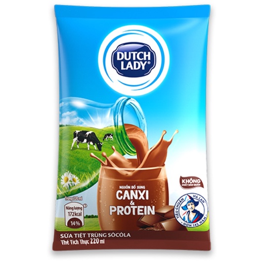 Sữa bịch Cô Gái Hà Lan- Socola 210ml(48b/thung)