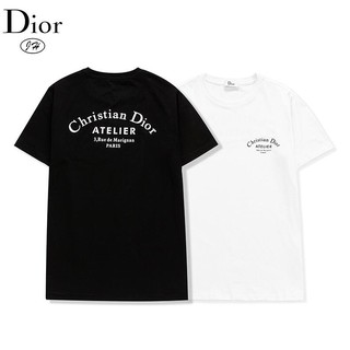 Áo thun tay ngắn in chữ Christian Dior phong cách thời trang cho nam và nữ