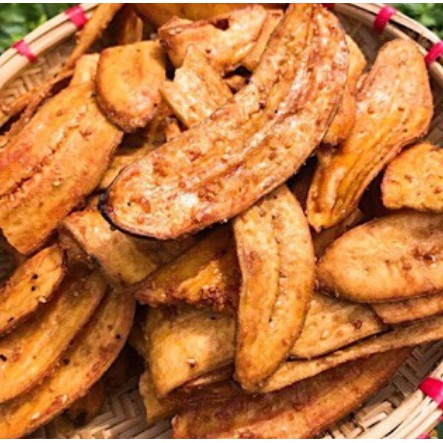 CHUỐI SẤY KHÔ RẮC VỪNG SIÊU NGON (1KG TÚI ZIP)