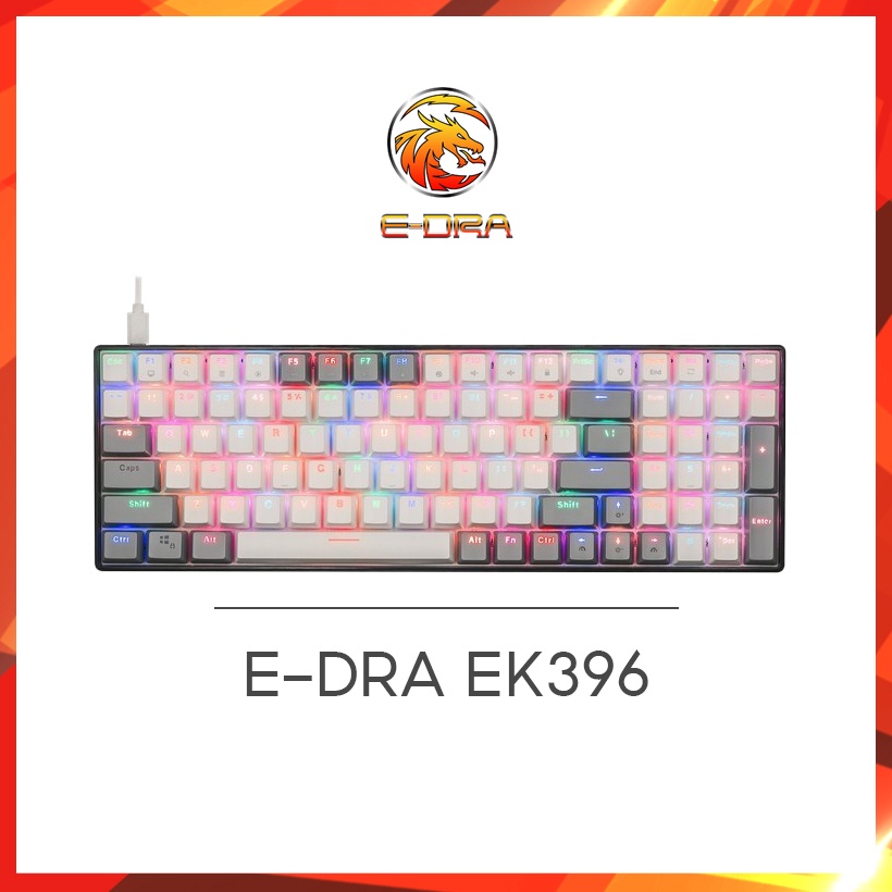 Bàn phím cơ E-DRA EK396 (Huano/ USB Type-C/ RGB xuyên led) HÀNG CHÍNH HÃNG