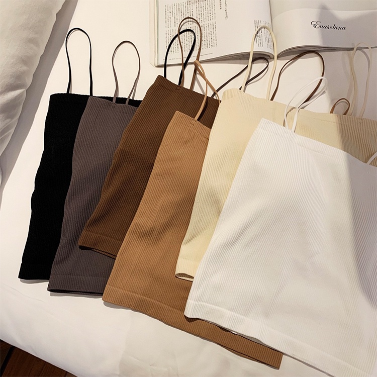 Áo hai dây nữ SUXI dáng ngắn có mút ngực thời trang mùa hè