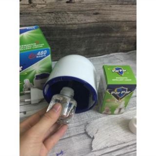 Máy xông tính dầu đuổi muỗi parpar kèm 1 lọ tình dầu parpar vỏ đỏ hoặc xanh
