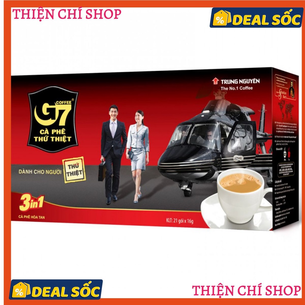 Sản phẩm Cà phê G7 3in1 - Hộp 21 gói 16gr