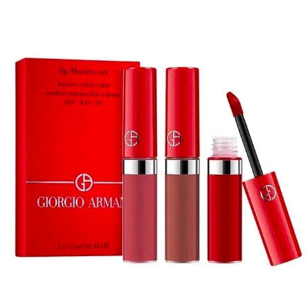 Set Son Kem Lì Giorgio Armani Lip Maestro Màu 202- 400- 514 - 3 thỏi x 4,5ml