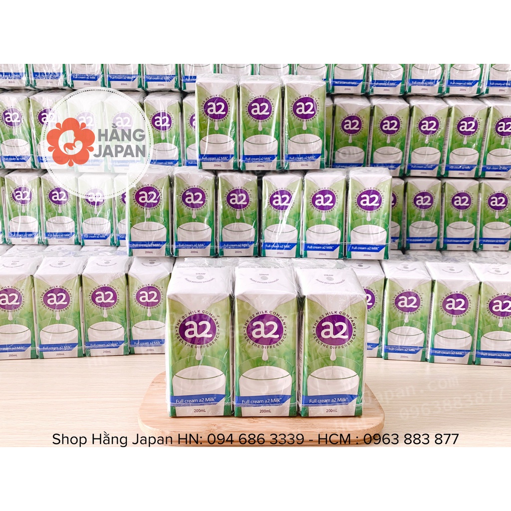 Sữa tươi tiệt trùng dạng nước A2 FULL CREAM 200ml/hộp