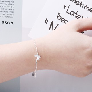 Lắc Tay Nữ, Vòng Tay Lá Bạch Quả Hạt Trai Nhỏ Xinh FLT-02