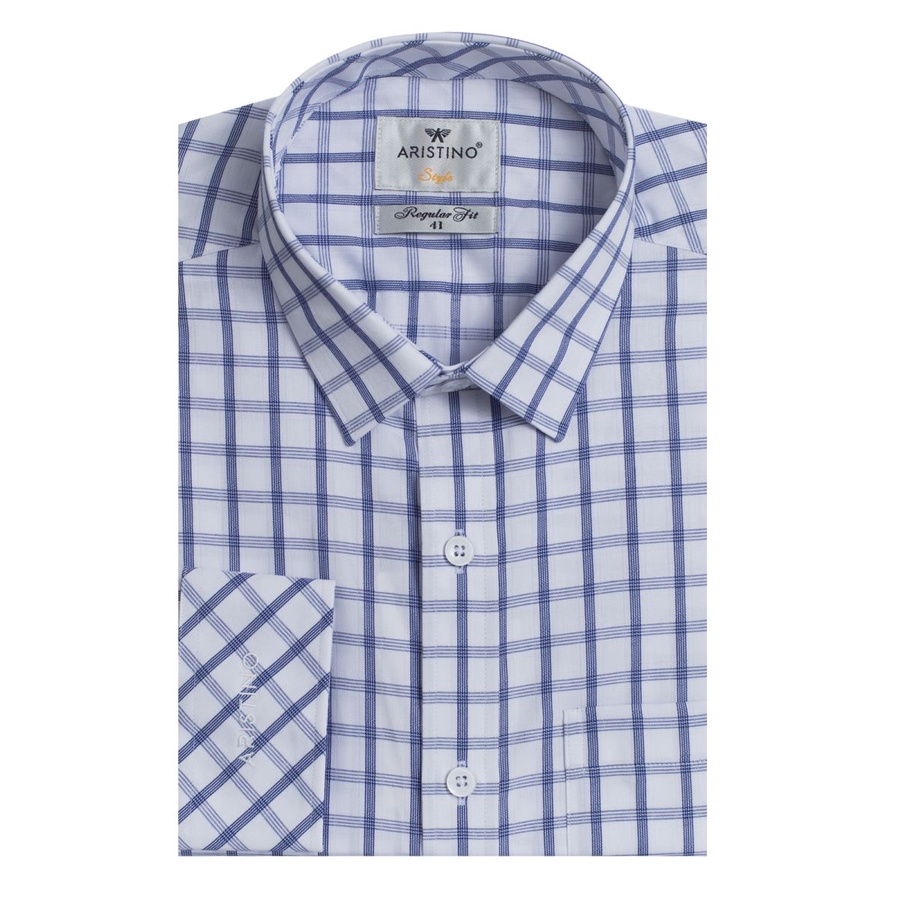 Áo sơ mi dài tay nam phom regular fit tà lượn chất vải thiên nhiên mềm mát không nhắn co dễ làm sach ALS62208