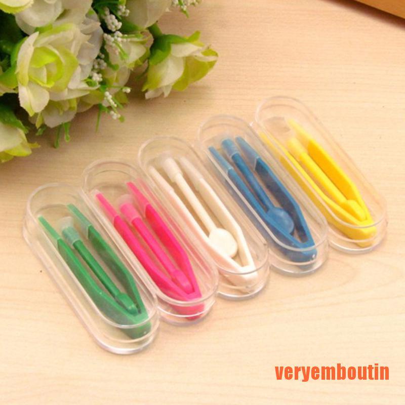 1 Set Contact Lens Case Box Tweezers and Suction Stick Contact Lens Remov
