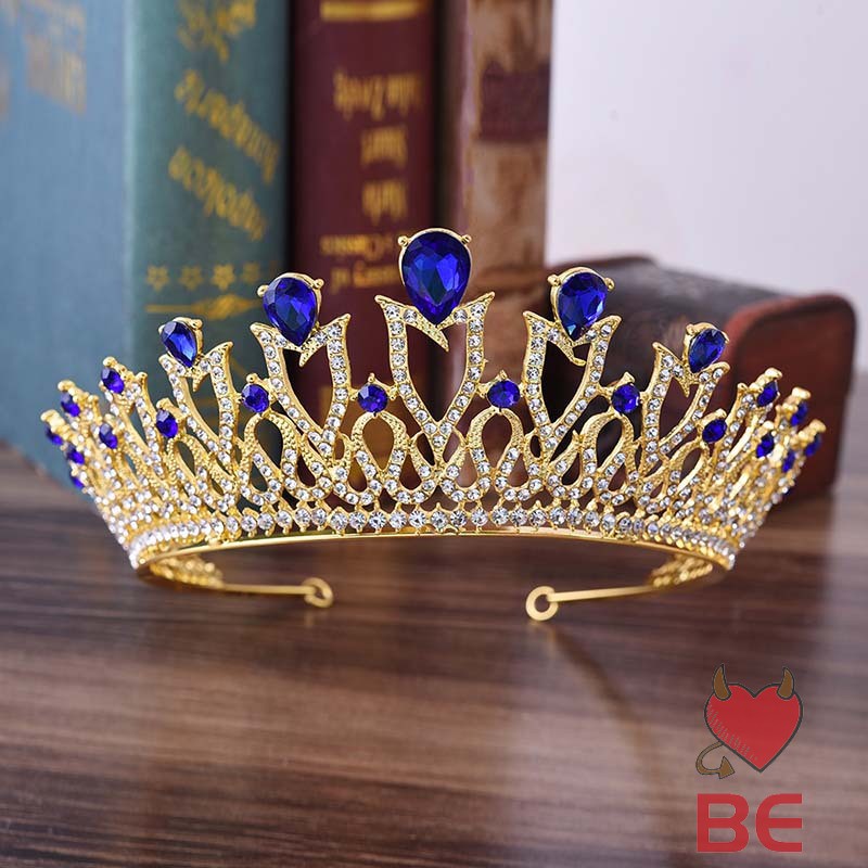 YADORNOS Vương miện đính đá sang trọng cho cô dâu