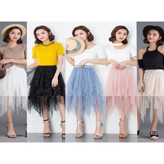 chân váy ulzzang kim tuyến vạt xéo 40-80kg
