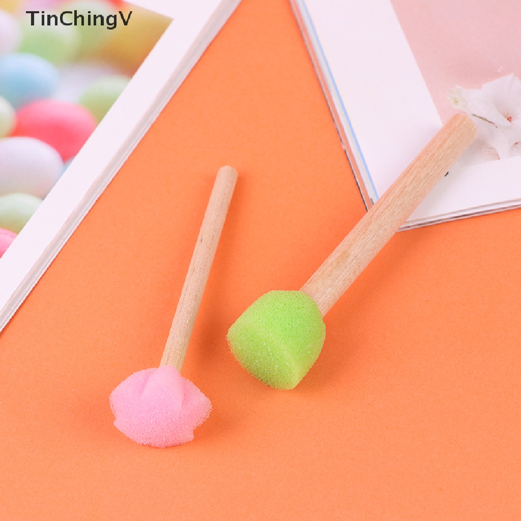 Bộ 5 Cọ Xốp In Hoa Đồ Chơi Cho Trẻ Em