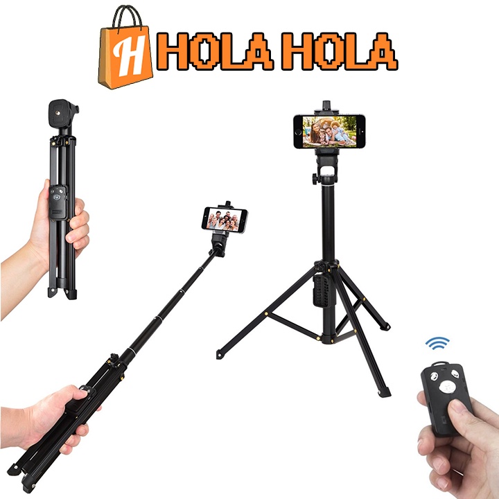 Tripods kiêm gậy chụp hình tích hợp Remote cho điện thoại Yunteng VCT-1688
