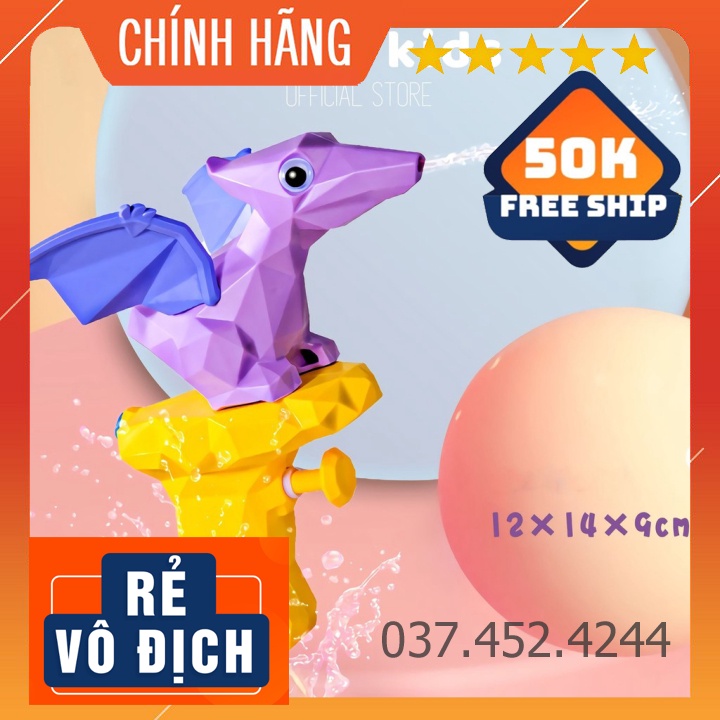 Đồ chơi đi biểnFreeshipSúng phun nước hình khủng long nhiều màu