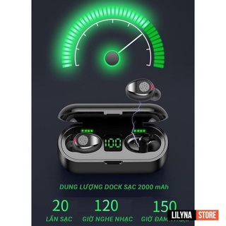 Tai nghe không dây F9 Tws 5.0 quốc tế không dây cảm ứng, tai nghe bluetooth f9 chống nước tích hợp sạc dự phòng